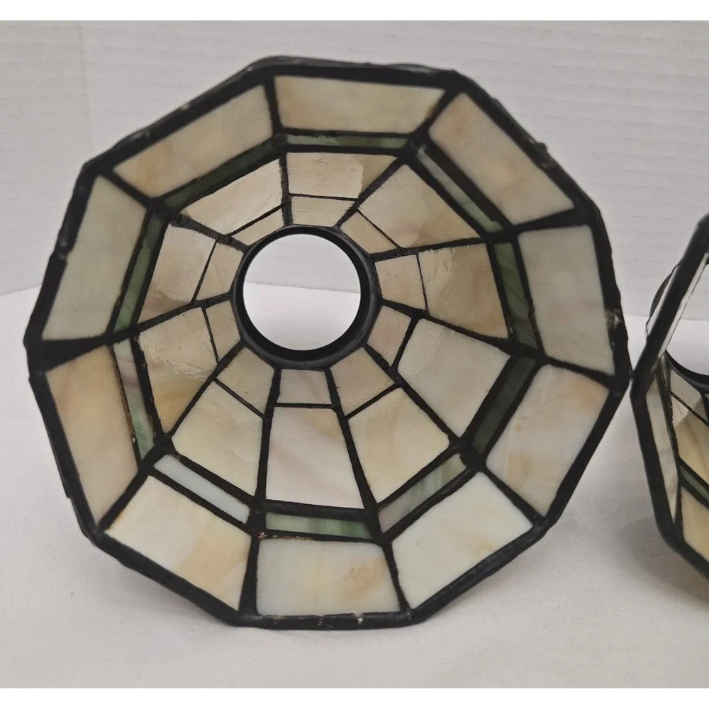 VTG Mission Tiffany Style Stained Glass Lights Shades 2-1/4